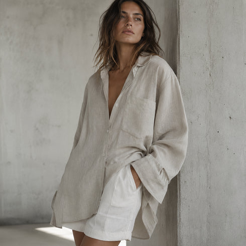 The Noble Edit Oversized Linen Shirt